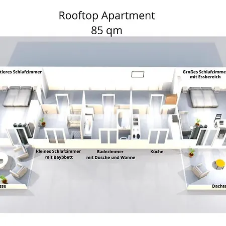 Residenz Goethe Mit 2 Dachterrassen Apartamento *