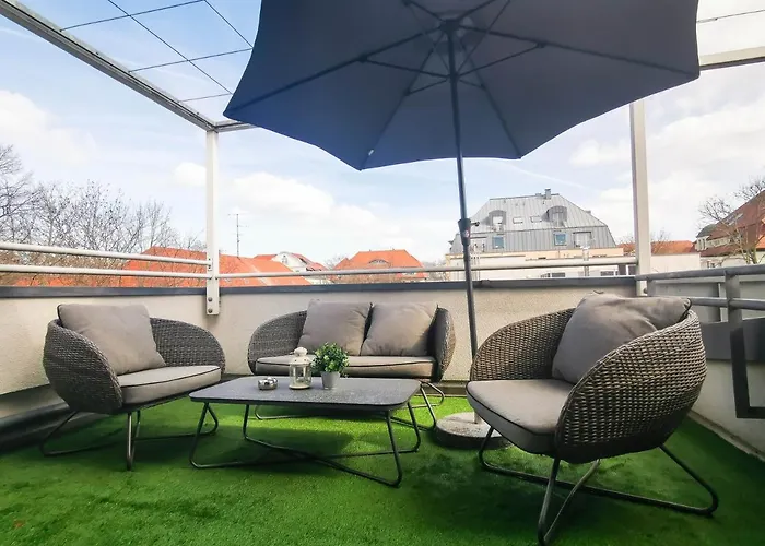 Apartmán Residenz Goethe Mit 2 Dachterrassen Lipsko